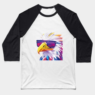 Majestic Wings: The Enigmatic Eagle in Sunglasses Baseball T-Shirt